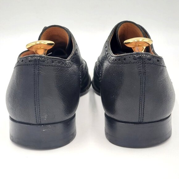 Vintage Bally Switzerland Dress Shoes Men size 9.5 Black Leather Wingtip Oxfords main image 10